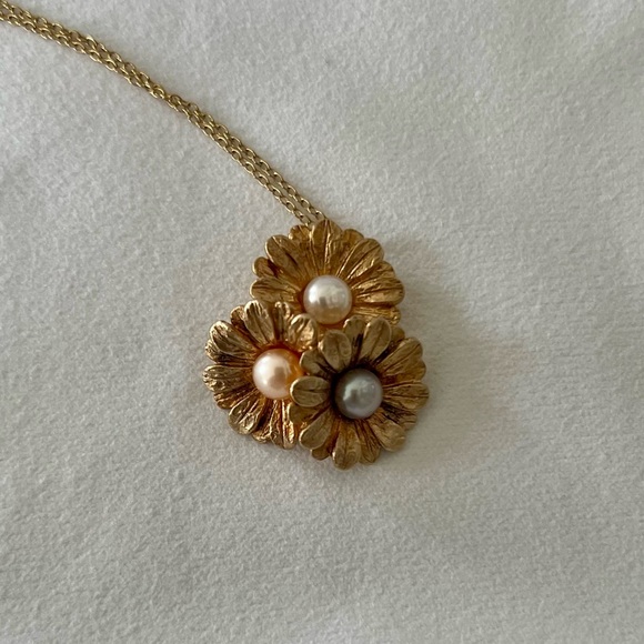 Giani Bernini Cultured Pearl Daisy Pendant Necklace - Picture 12 of 13